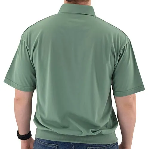 Classics by Palmland Two Pocket Knit Short Sleeve Banded Bottom Shirt 6010-656 Big and Tall - Sage