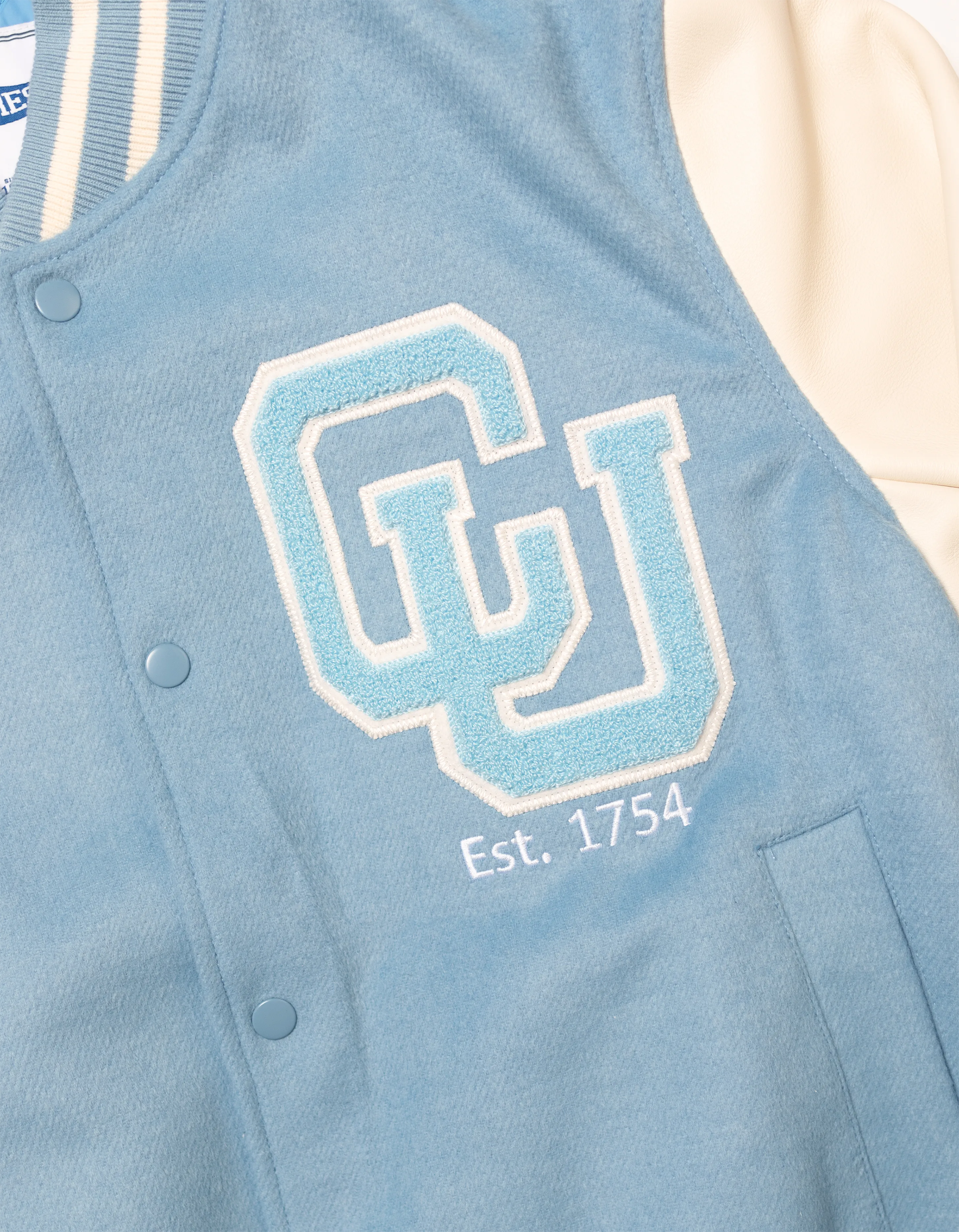 COLUMBIA VARSITY JACKET - LIGHT BLUE