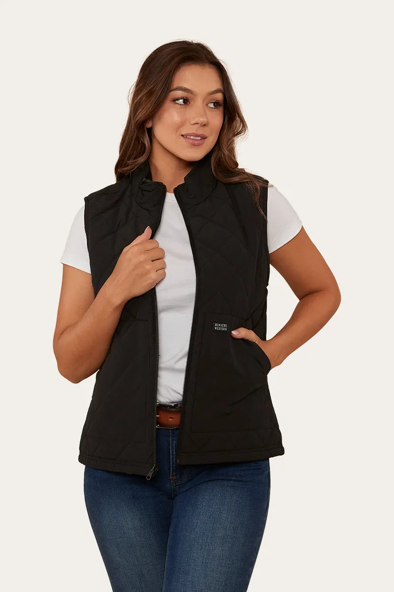 Cora Womens Reversible Vest - Black