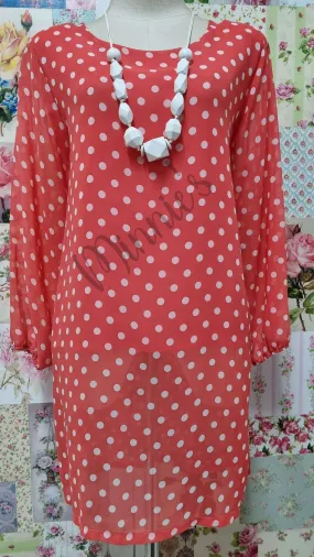 Coral Chiffon Top BK027