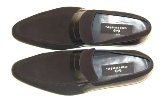 Corrente 4127 Suede and leather Loafer- Black