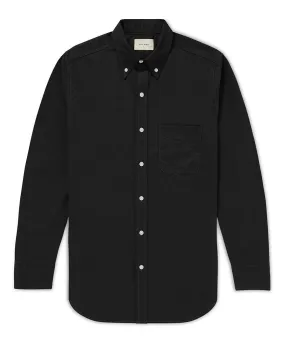 Cotton Button Down Shirt - Dark Navy