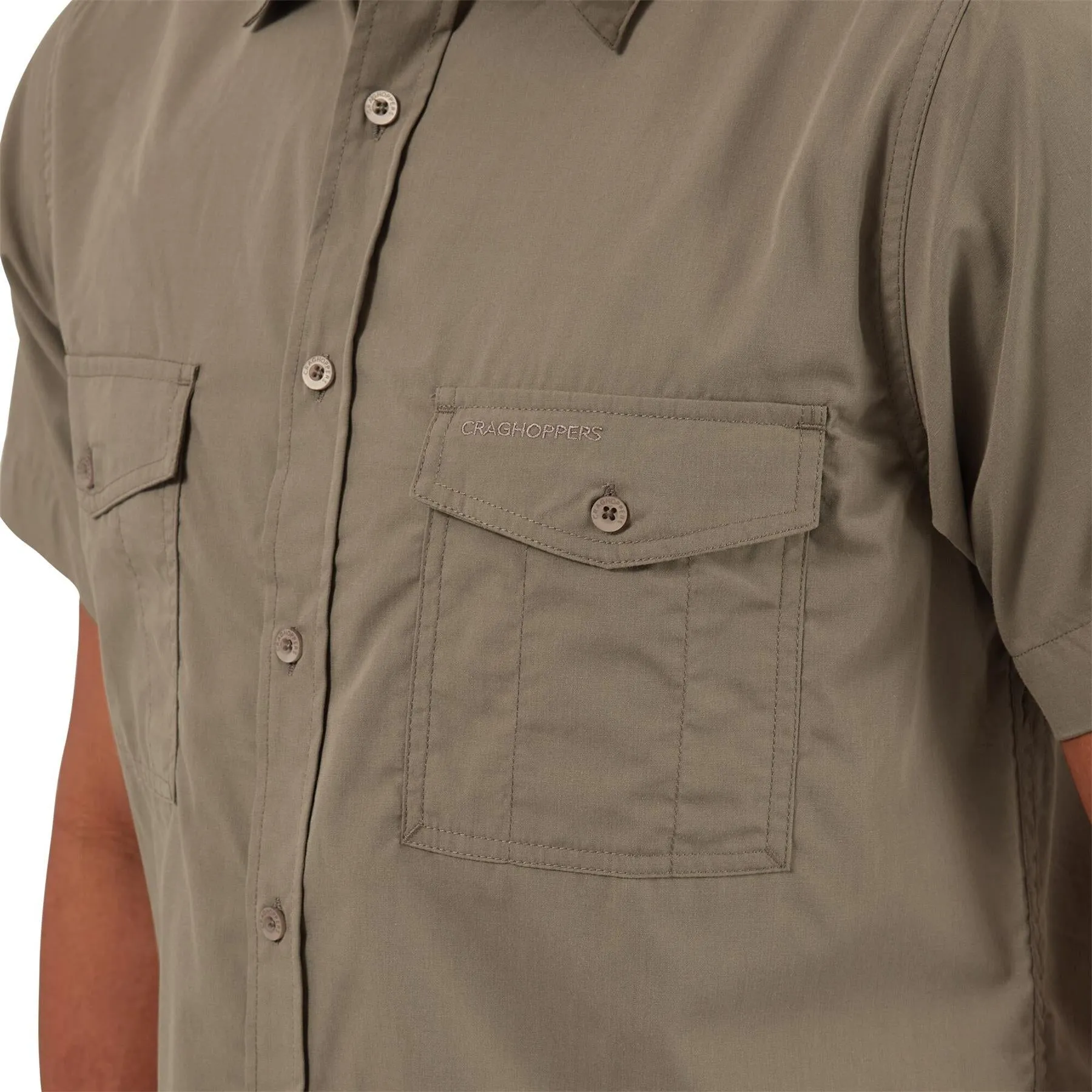 Craghoppers Mens Kiwi Short Sleeved Shirt Nosi Defense