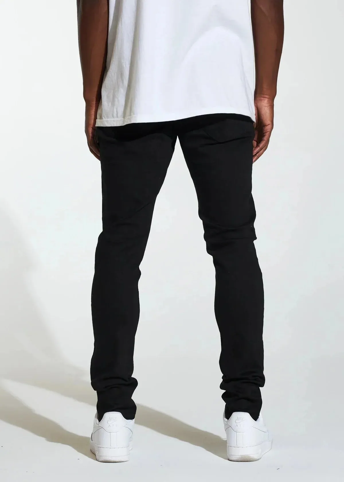 CRYSP DENIM DISTRESSED JEANS BLACK - CRYSPH118-PAC16