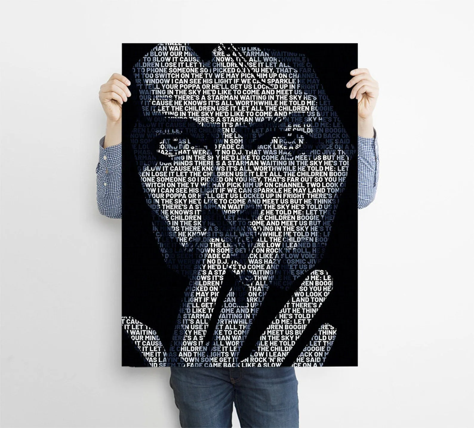 David Bowie Custom Printing, Home Decor, Wall Hanging, Custom Music Canvas, David Bowie Home Decor, Singer Canvas Rolls