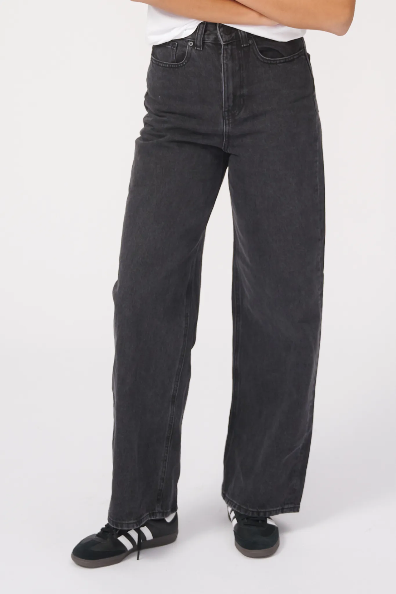 De Originale Performance Wide Jeans - Washed Black Denim