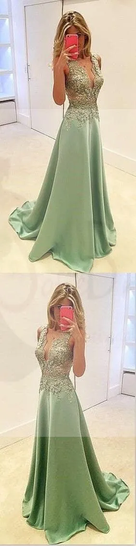 Deep V-Neck Prom Dresses, Stunning Prom Dresses, A-line Prom Dresses, Sexy Prom Dresses, Fashion Prom Dresses, Cocktail Prom Dresses, Evening Dresses, Long Prom Dress, Prom Dresses Online