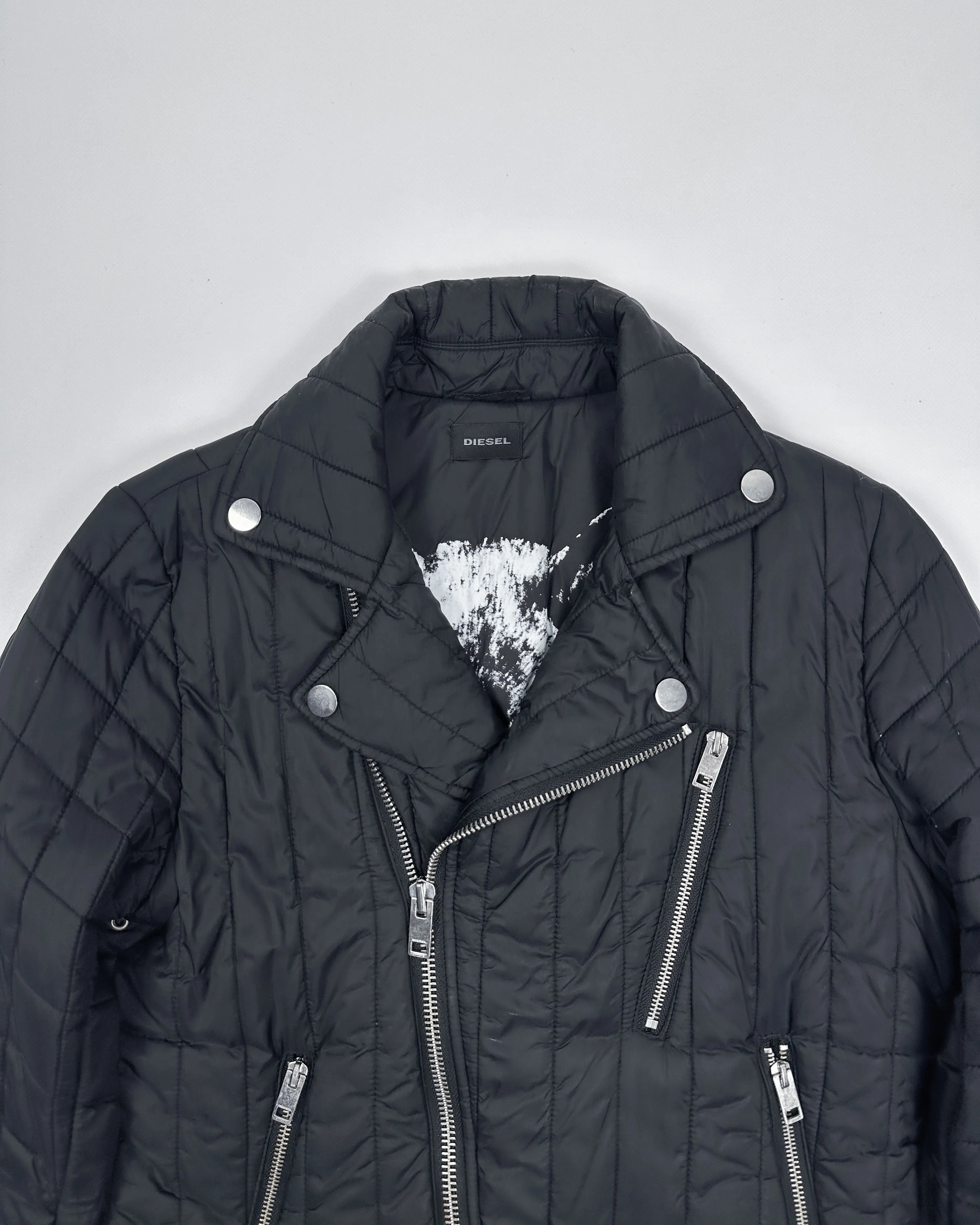 Diesel Padded Black Zipped Jacket 2000's