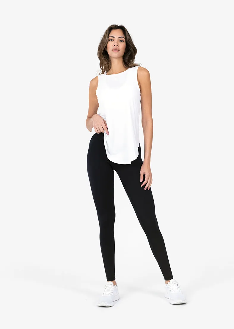 Elevate Aloe Reversible Long Tank White