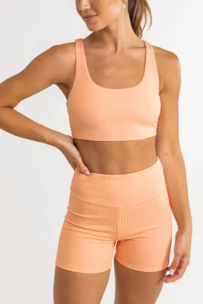 Elle Ribbed Crop Top Guava