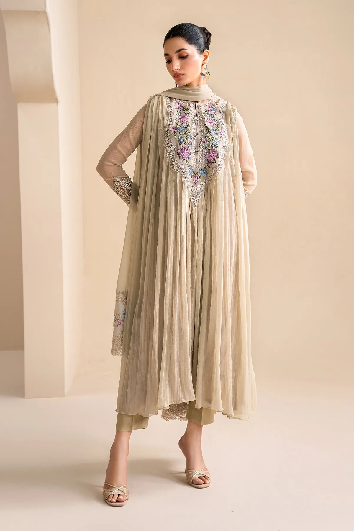 EMBROIDERED CHIFFON PR-924