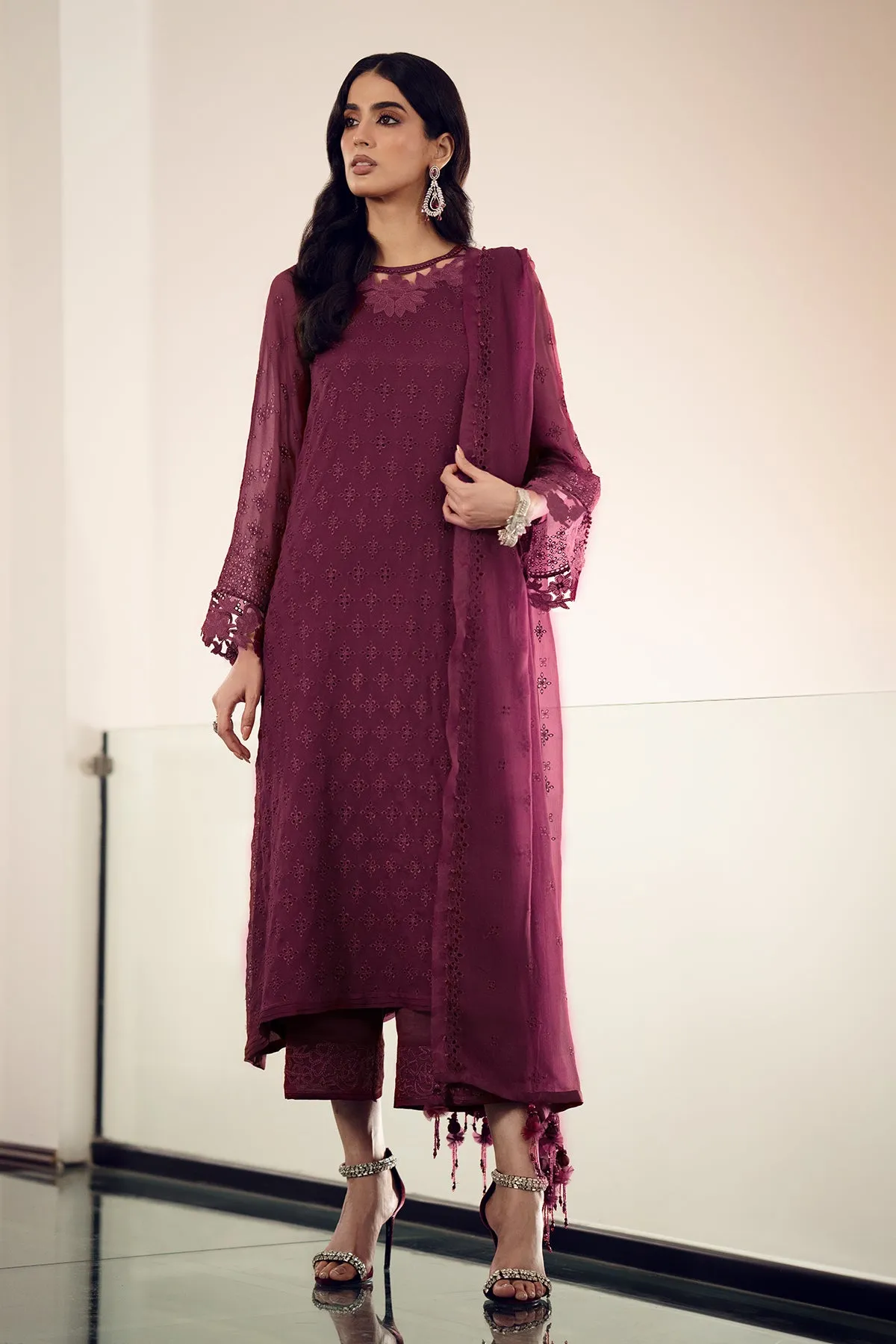 EMBROIDERED CHIFFON UF-506