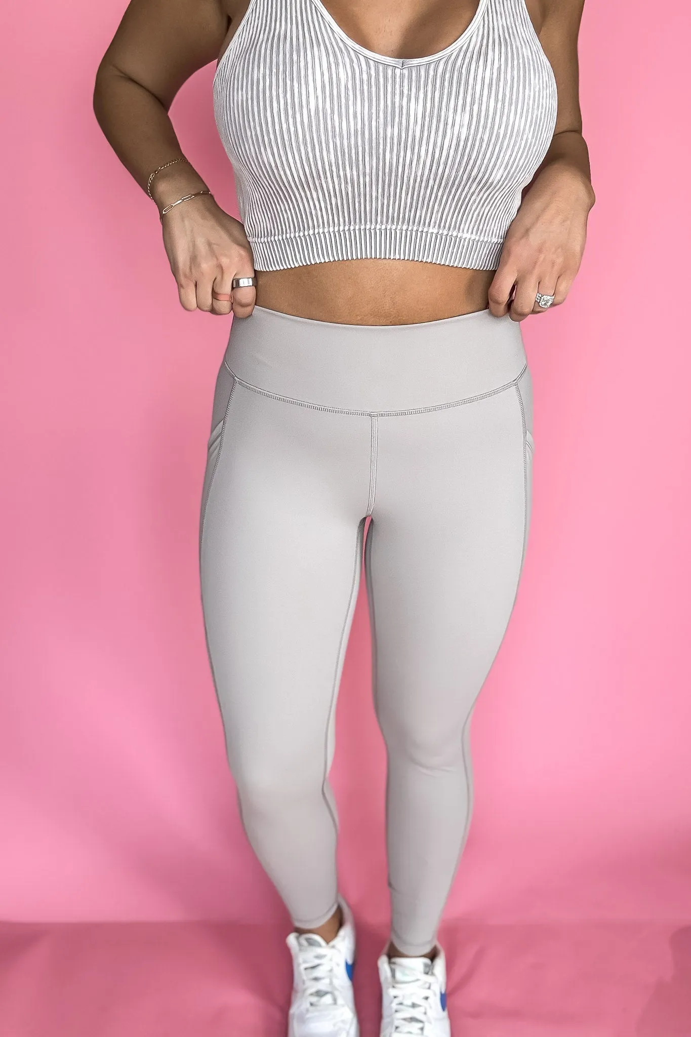 Fast and Freely Light Grey Leggings