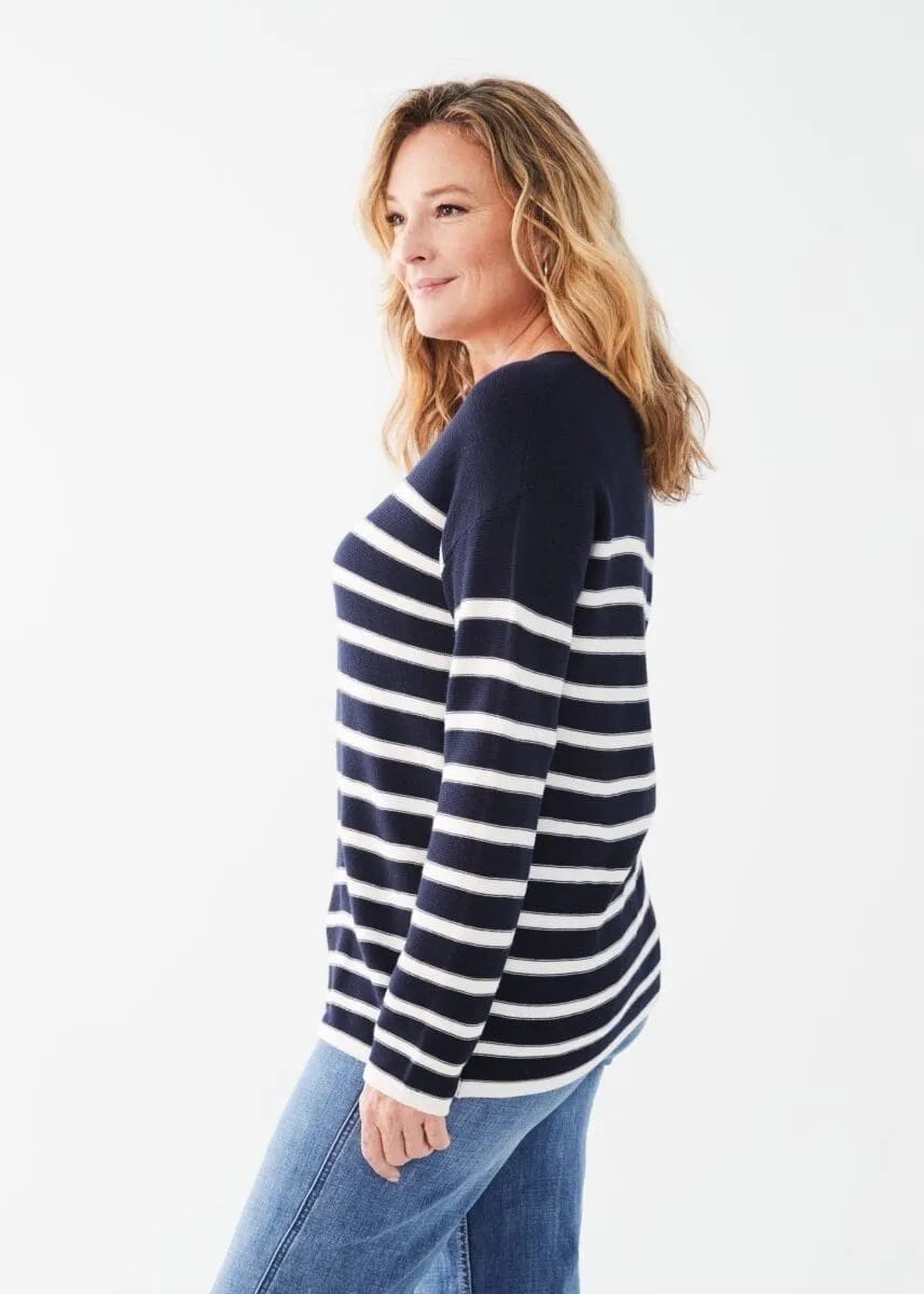 FDJ Long Sleeved Striped Sweater, Style #1281624