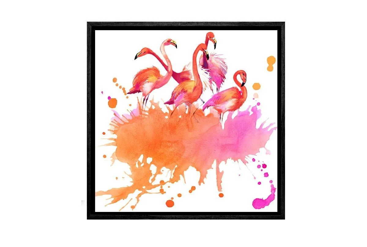 Flamingo Abstract | Canvas Art Print