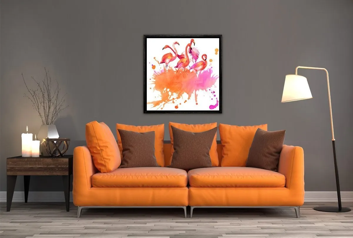 Flamingo Abstract | Canvas Art Print