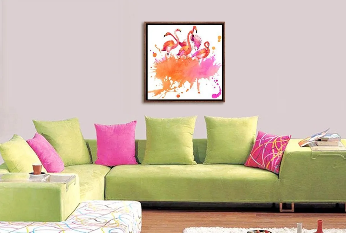 Flamingo Abstract | Canvas Art Print