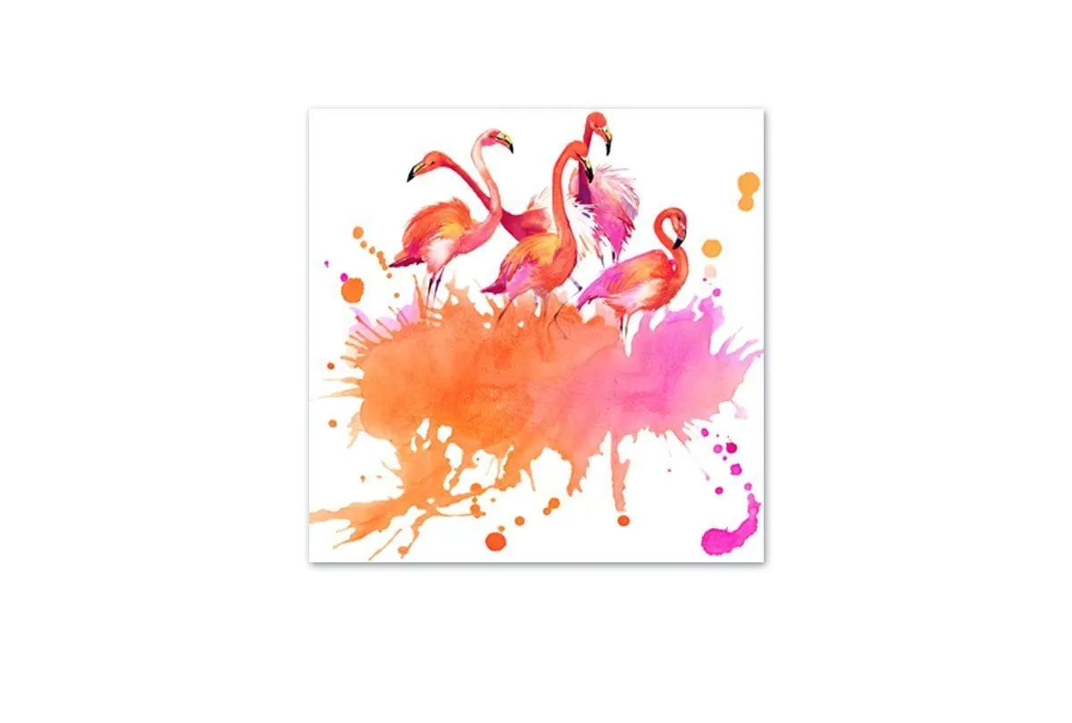 Flamingo Abstract | Canvas Art Print