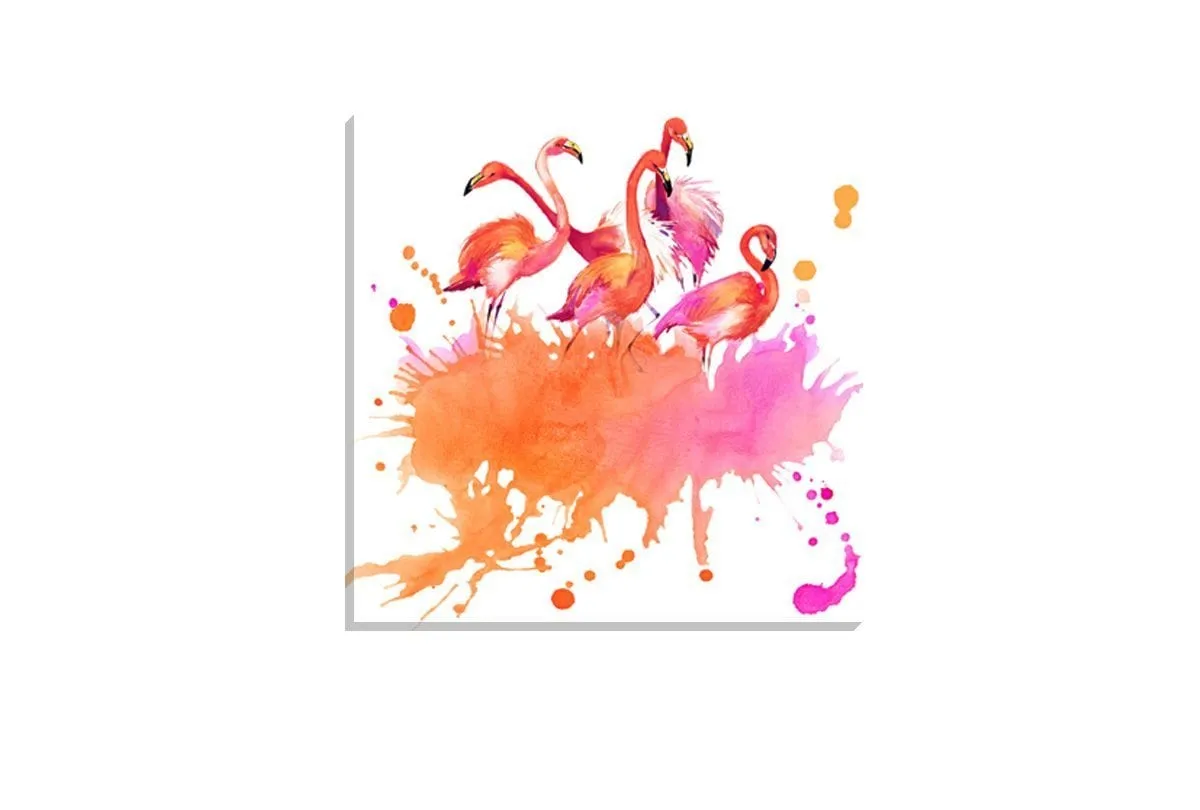 Flamingo Abstract | Canvas Art Print