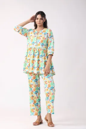 Floral Fiesta Cotton Loungewear Set