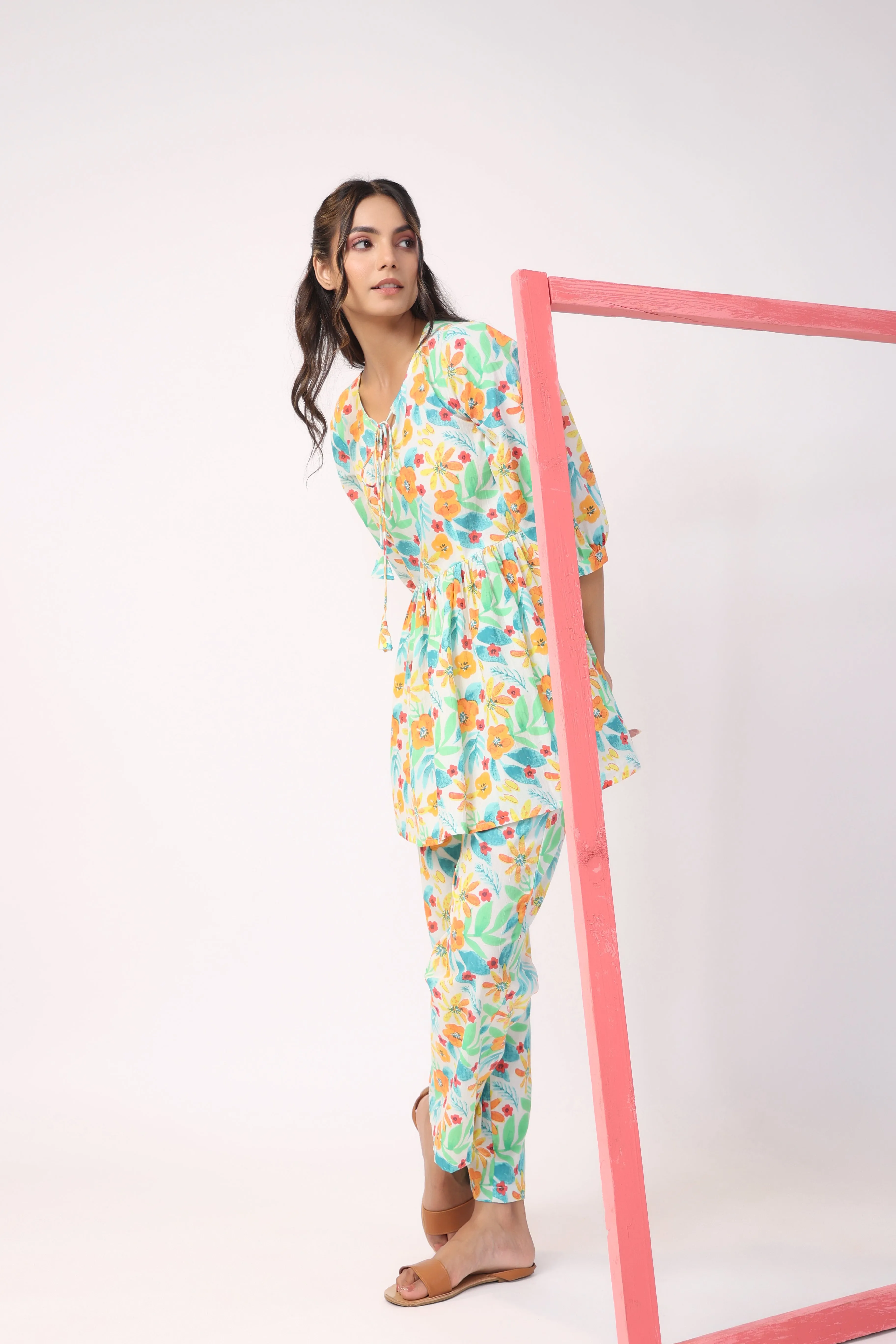 Floral Fiesta Cotton Loungewear Set