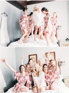 FLORAL SATIN DRESSING GOWNS