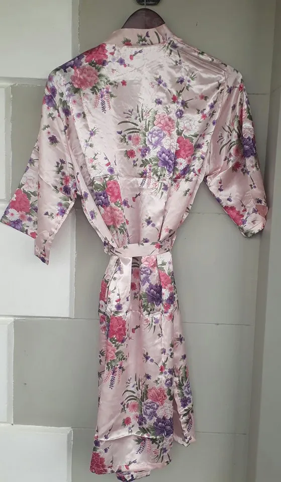 FLORAL SATIN DRESSING GOWNS