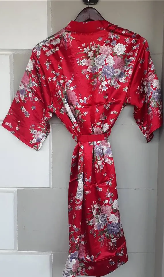 FLORAL SATIN DRESSING GOWNS