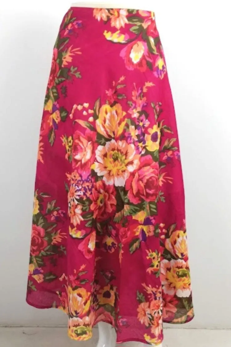 Floral Wrap Skirt