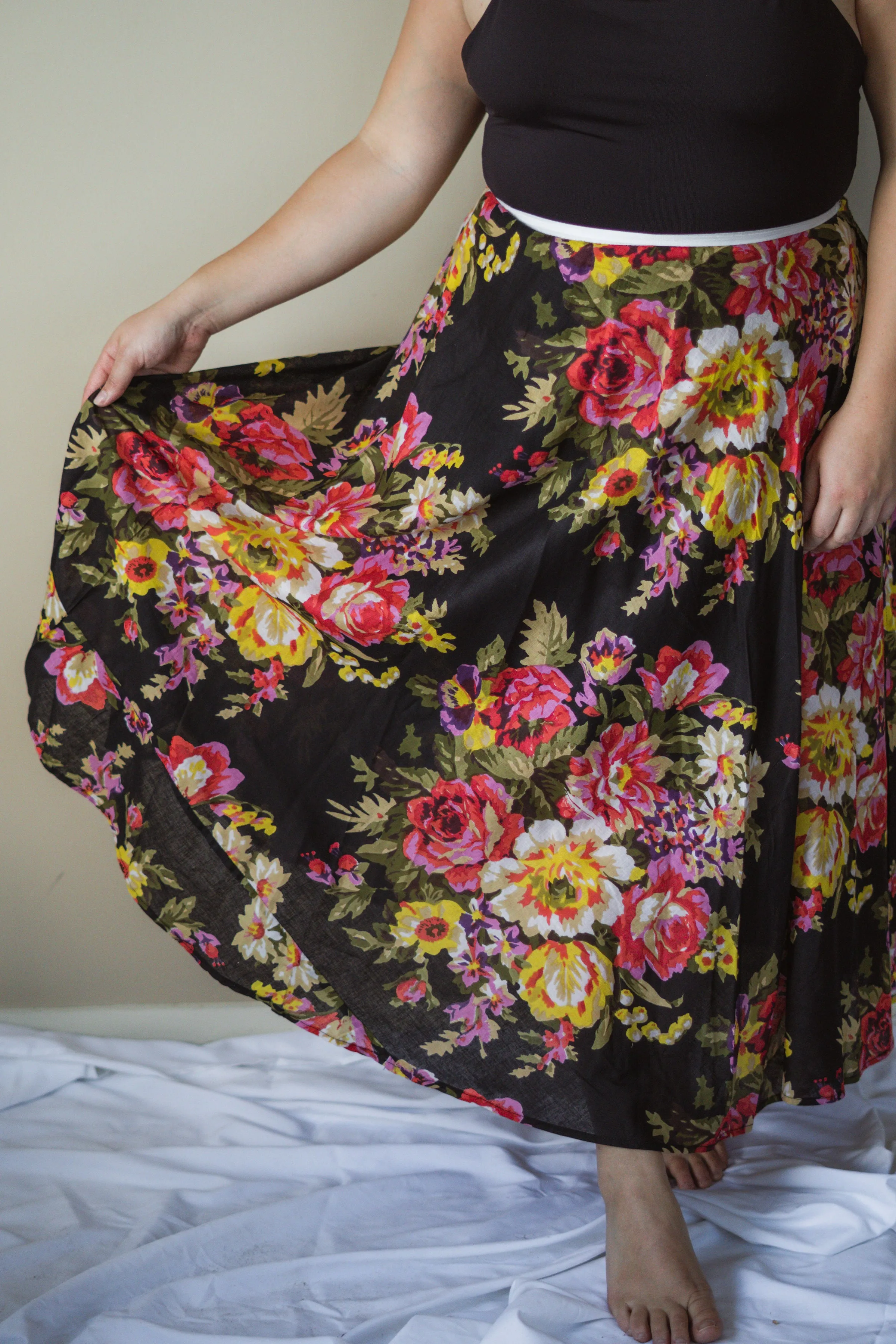 Floral Wrap Skirt