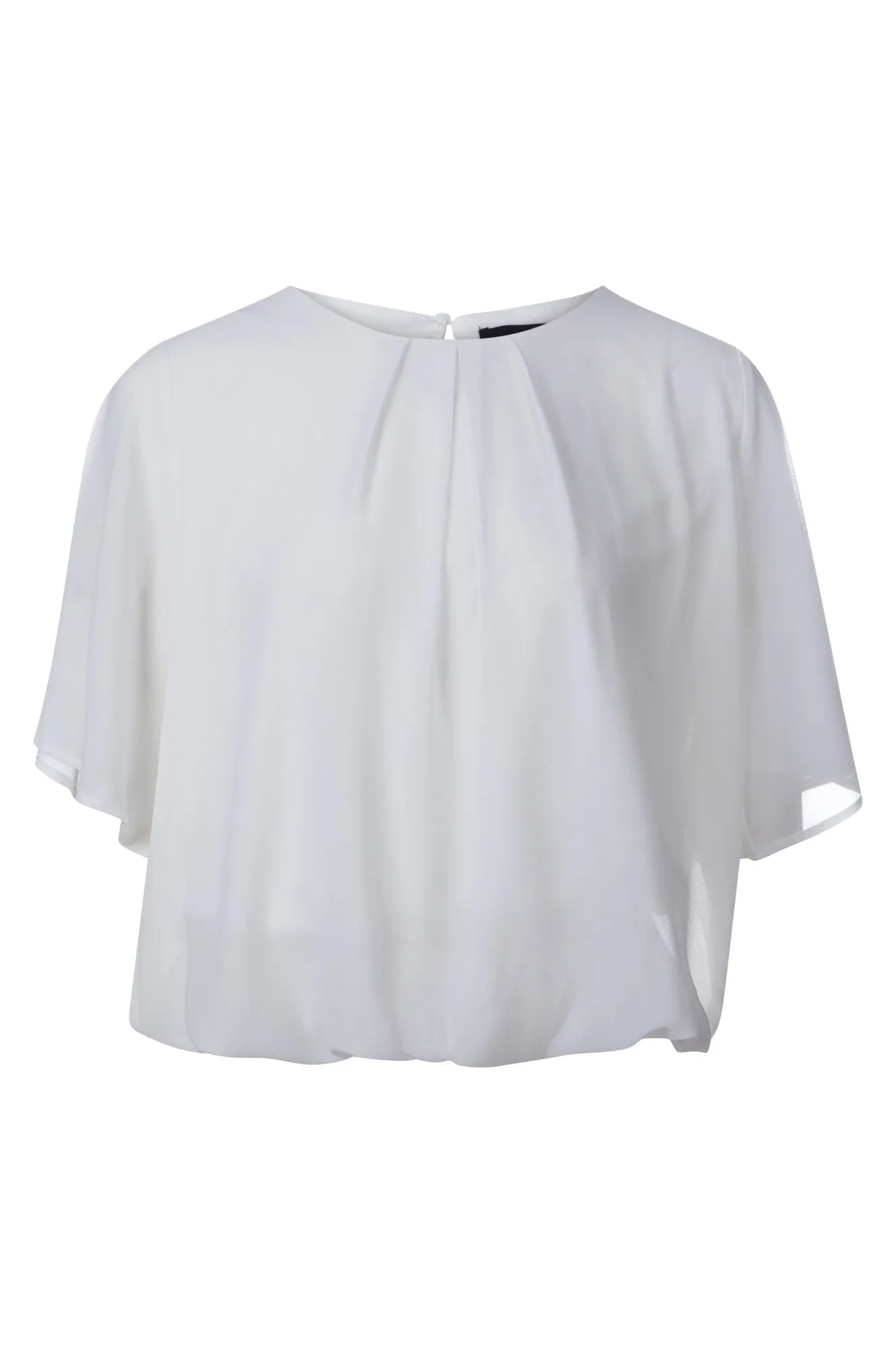 Flutter sleeve Chiffon Top | IVORY | 8541A1