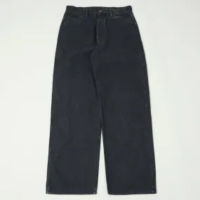 Full Count 1129-5 Heavy Oxford Work Pants - Black Sulfur-Dyed Durable Fabric