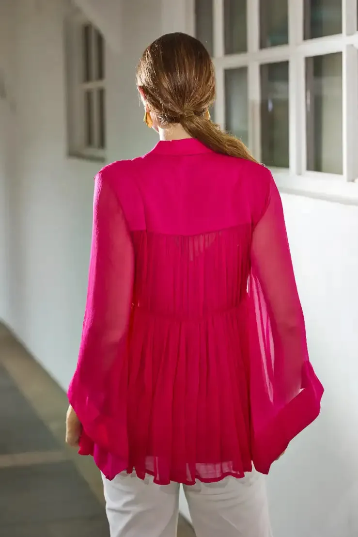 Fuschia Layered Shirt