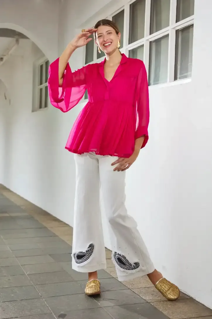 Fuschia Layered Shirt