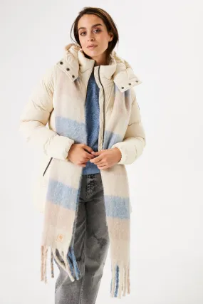 Garcia Blue and Beige Chunky Scarf U40135