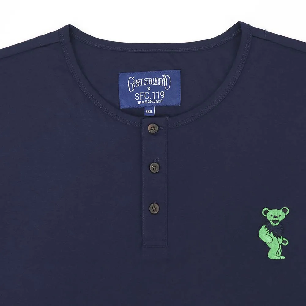 Grateful Dead | 3X - 7X Henley | Green Dancing Bear