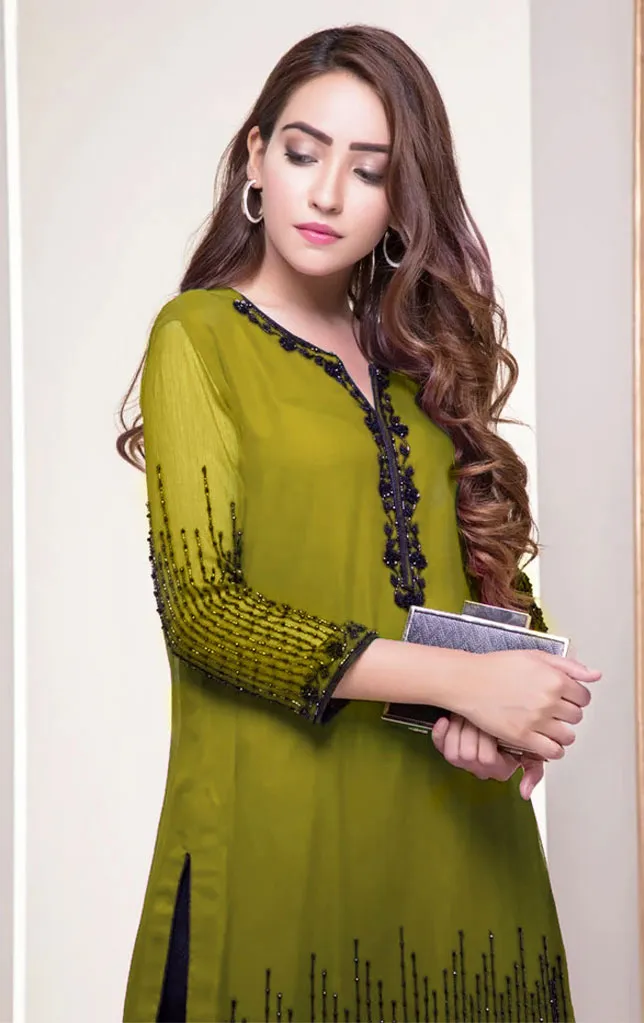 Handwork Embroidered Chiffon 3pc Suit | SHAHIZAIB Vol 2 | S743