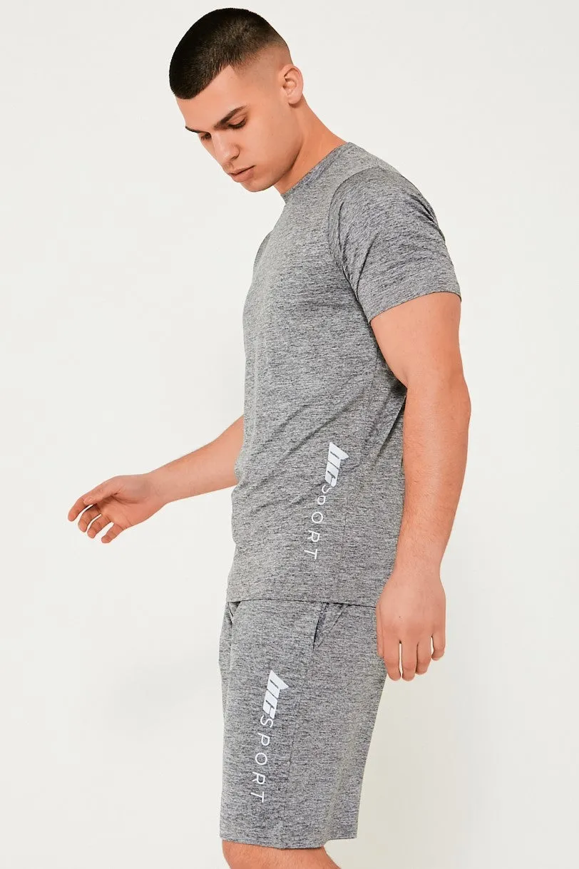 Hopton Activewear T-Shirt & Short Set - Grey