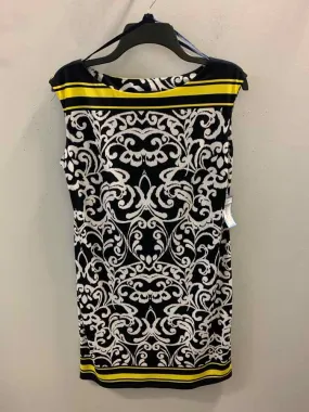 JESSICA HOWARD Dresses and Skirts Size S NAVY/WHT/YEL SCROLL SLEEVELESS Dress