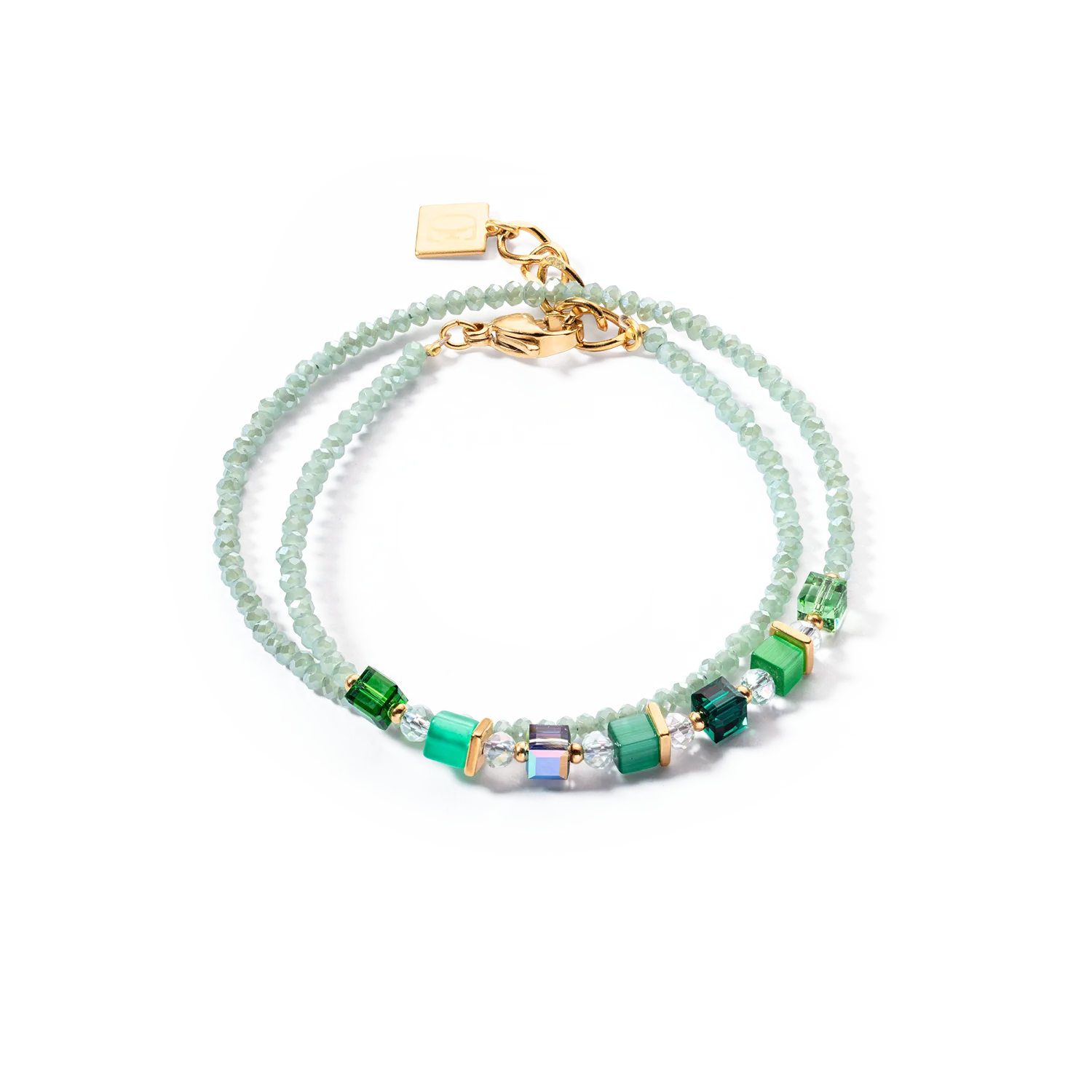 Joyful Colours Wrap bracelet gold green