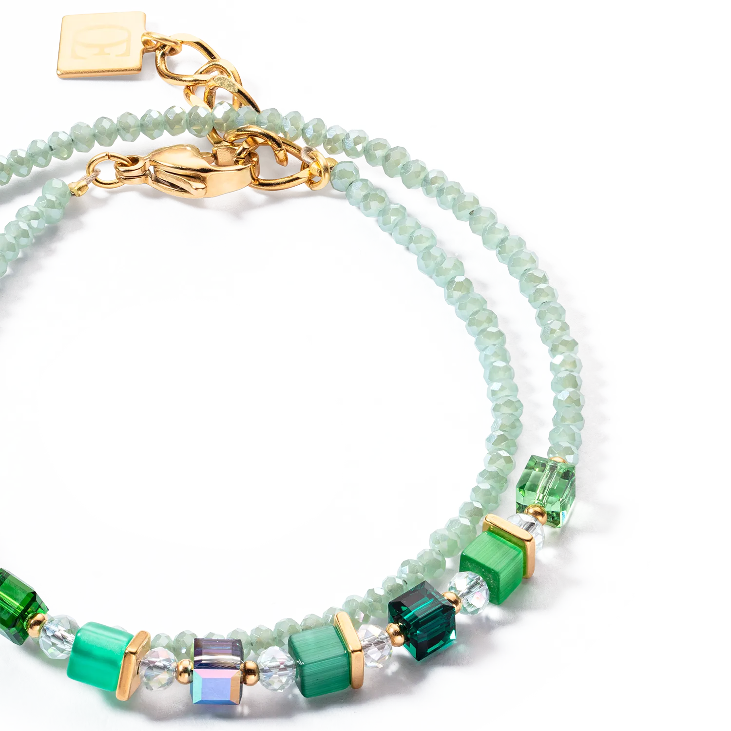 Joyful Colours Wrap bracelet gold green