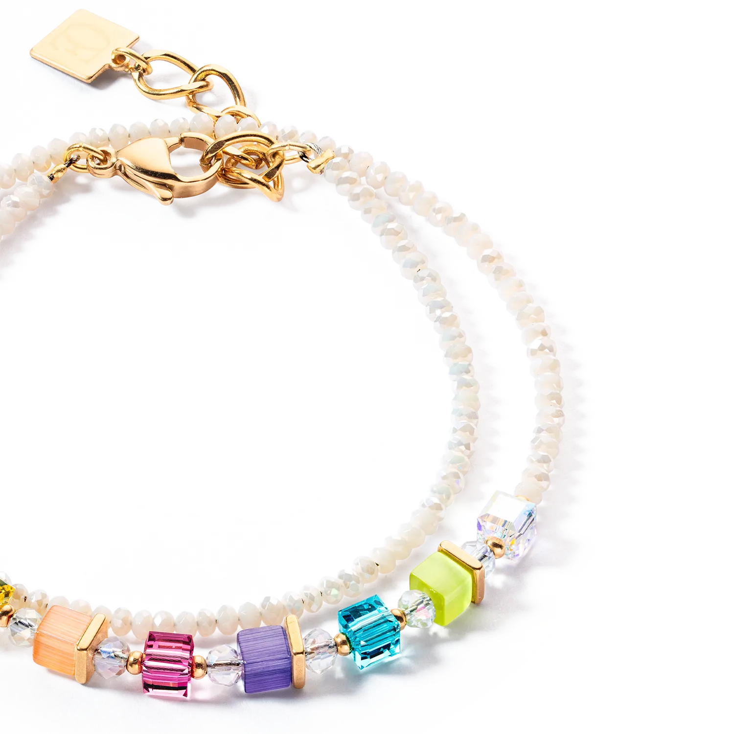 Joyful Colours Wrap bracelet gold rainbow