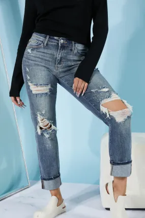 Judy Blue, Bleach Splash Boyfriend Jeans