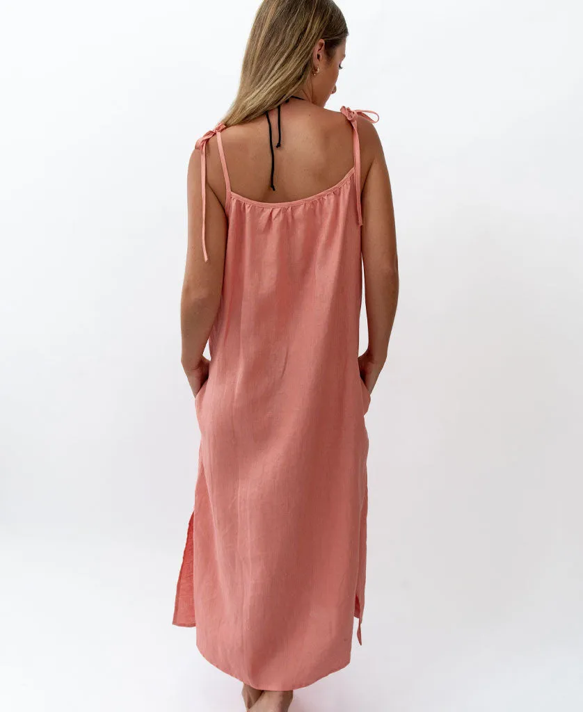 Kate Tie Maxi | Dusty Pink