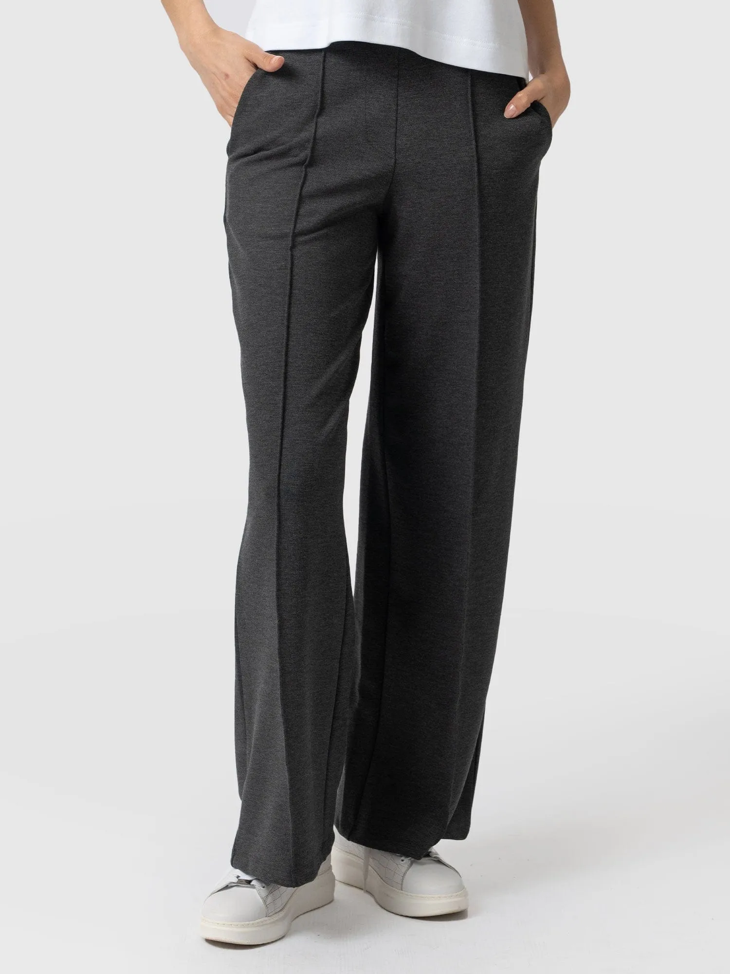 Keller Wide Leg Pant - Charcoal