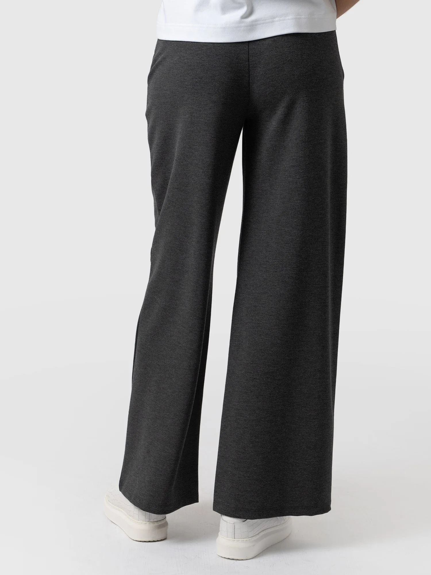 Keller Wide Leg Pant - Charcoal