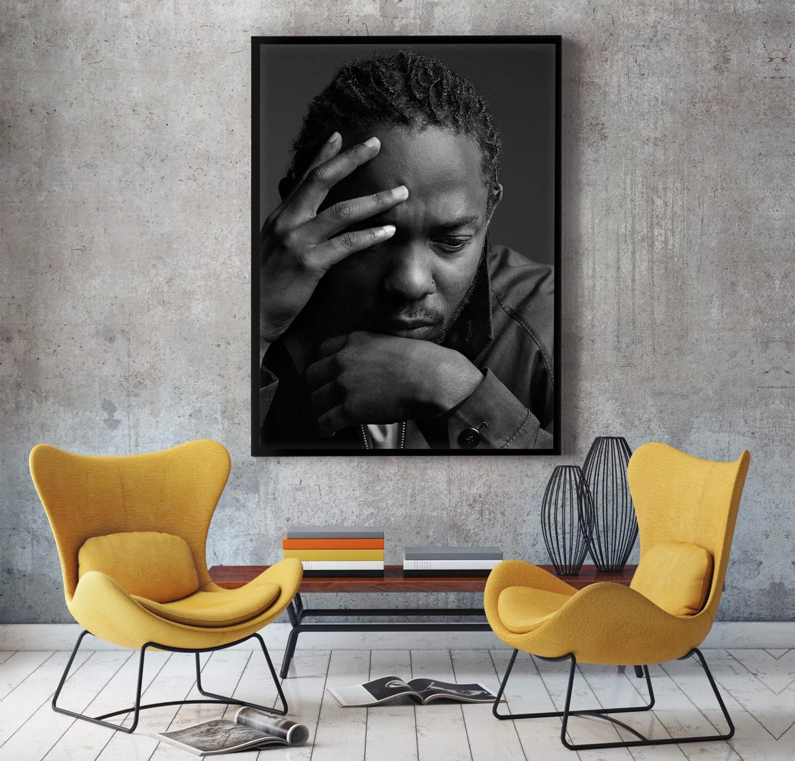 Kendrick Lamar Poster, Hip Hop Poster, Damn Home Decor, Music Poster, Rap Wall Art, Custom Poster, Canvas Poster, Rolled Canvas, Wall Art