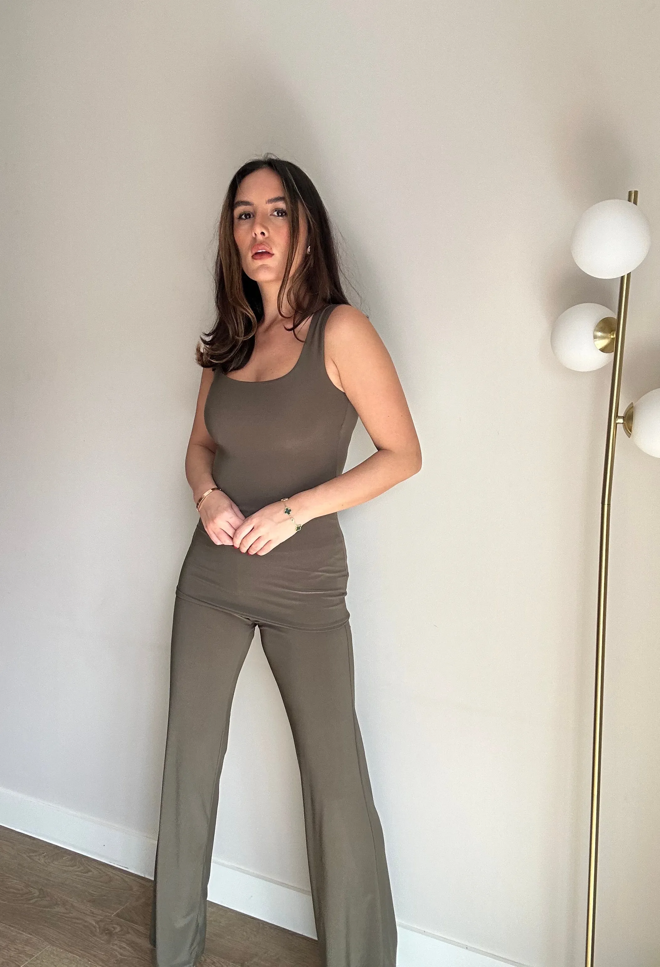 Khaki Vest Loungewear