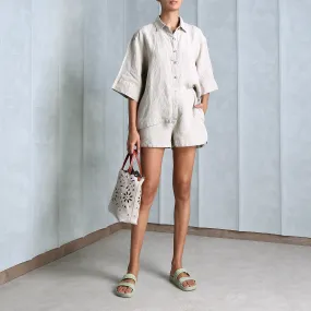 Linen Shorts Set