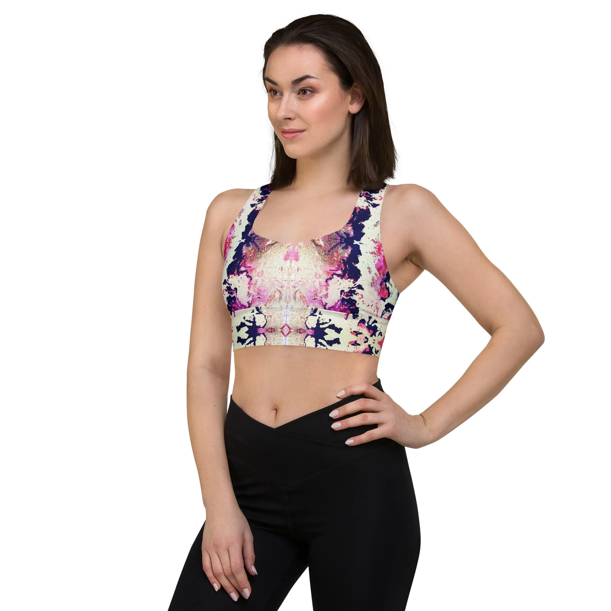 Longline sports bra, pastel love